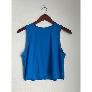 Lululemon Blue Cropped Tank Top Sleeveless Athletic Workout Activewear